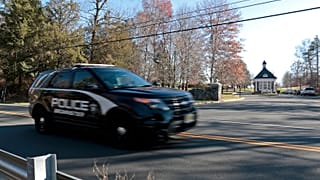 New Jersey eyaletinde bir polis arabası, arşiv