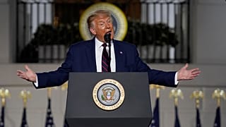 الرئيس الأميركي دونالد ترامب خلال كلمة الأمس 
