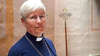 Cristina Grenholm tiszteletes, a svéd teológia rektora és az egyházi tanács titkára