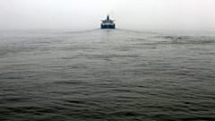 An oil tanker navigates through the bay near Zhoushan Oil Reserve in Zhoushan in Zhejiang Province, China