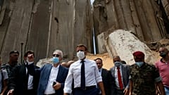 Emmanuel Macron à Beyrouth, le 6 août 2020