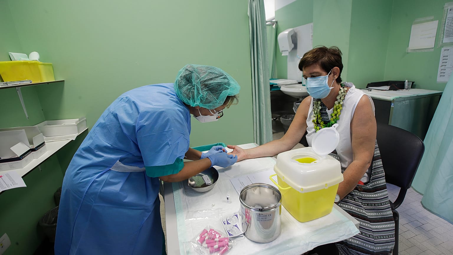 Corona-Test im San-Carlo-Krankenhaus in Mailand
