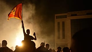 Митинг сторонников Джукановича в Подгорице
