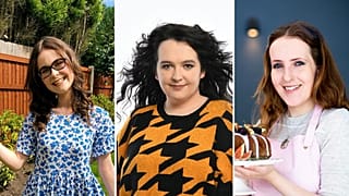 De gauche à droite : Emily Bashforth, Ashley Storrie, Sisley White