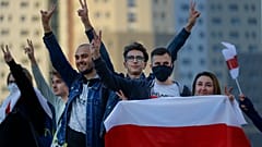 Протестующие в Минске 28 августа 2020