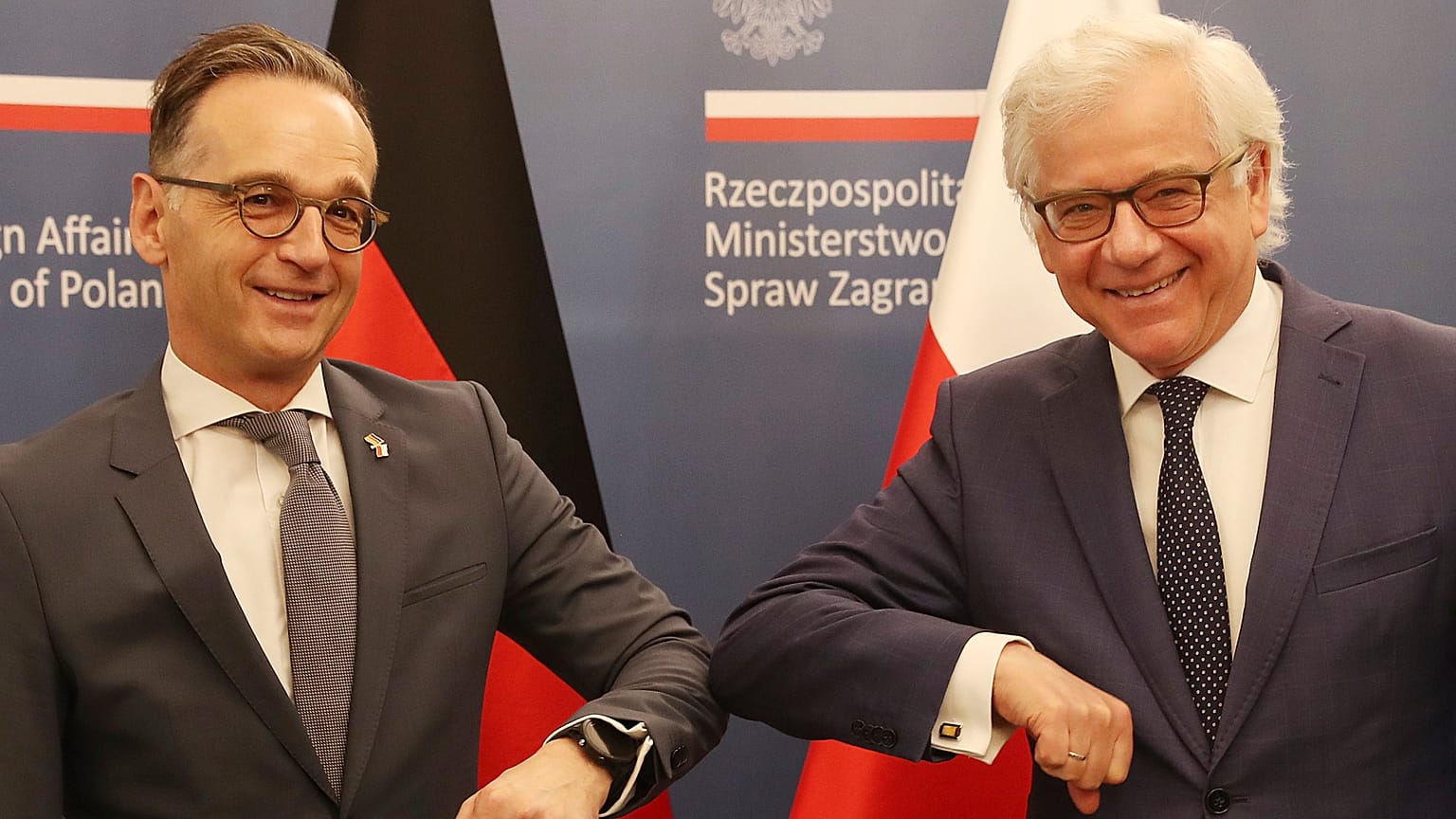 Der deutsche Außenminister Heiko Maas und sein polnischer Kollege Jacek Czaputowicz im Juni