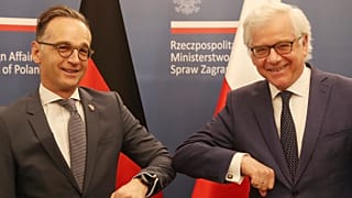 Der deutsche Außenminister Heiko Maas und sein polnischer Kollege Jacek Czaputowicz im Juni
