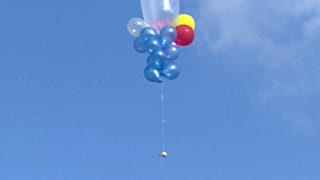 Гирлянда воздушных шаров с взрывчаткой летит в сторону Израиля