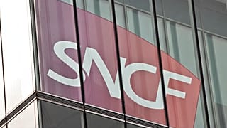 FILE: the Logo of France's national state-owned railway company SNCF is pictured in Saint Denis, outside Paris, Sept. 13, 2017. 