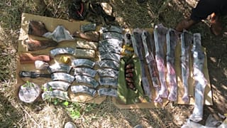 Five automatic rifles, a machine gun and five grenade launchers were among the weapns recovered by authorities.