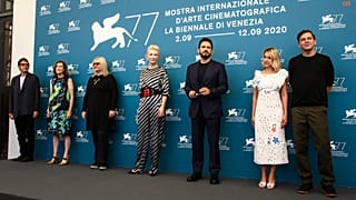 Mostra de Venise : les membre du jury et la présidente Cate Blanchett lors de l'ouverture, le 2 septembre 2020