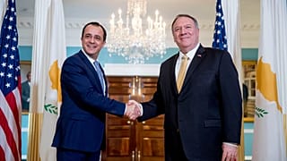 Nikos Christodulides, Mike Pompeo