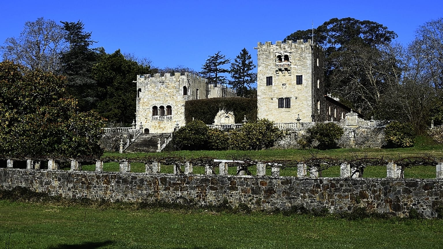 Una fotografía del Pazo de Meirás en Galicia, España.