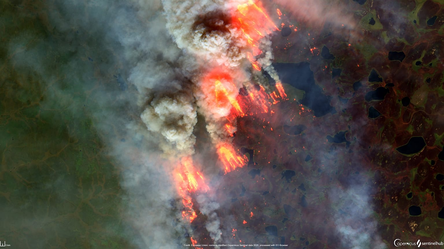 Incendio en el Ártico (Lat: 66,5 Lng: 121,6) el 29 de agosto. 