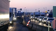 A hegyeshalmi határátkelőhely márciusban
