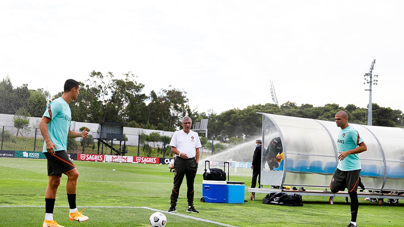 Ronaldo, Fernando Santos e Pepe