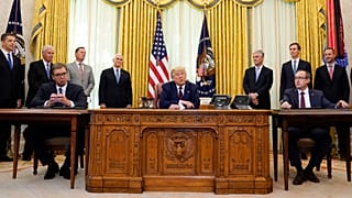 Alekszandar Vucsics, Donald Trump, Avdullah Hoti