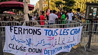 A previous demonstration calling for the closures of the detention centres