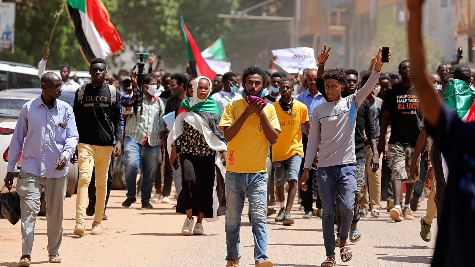 Sudan'da bir halk protestosu