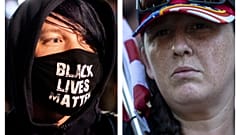 Manifestanti dei Black Lives Matter e dei nazionalisti patriottici