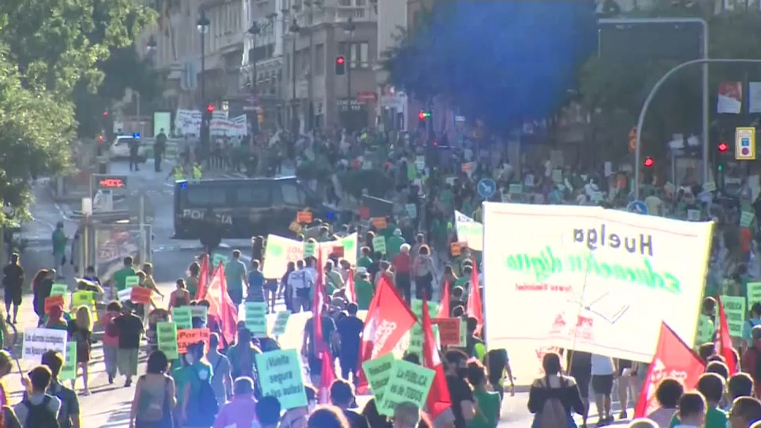 Manifestación de la 'Marea verde' en Madrid