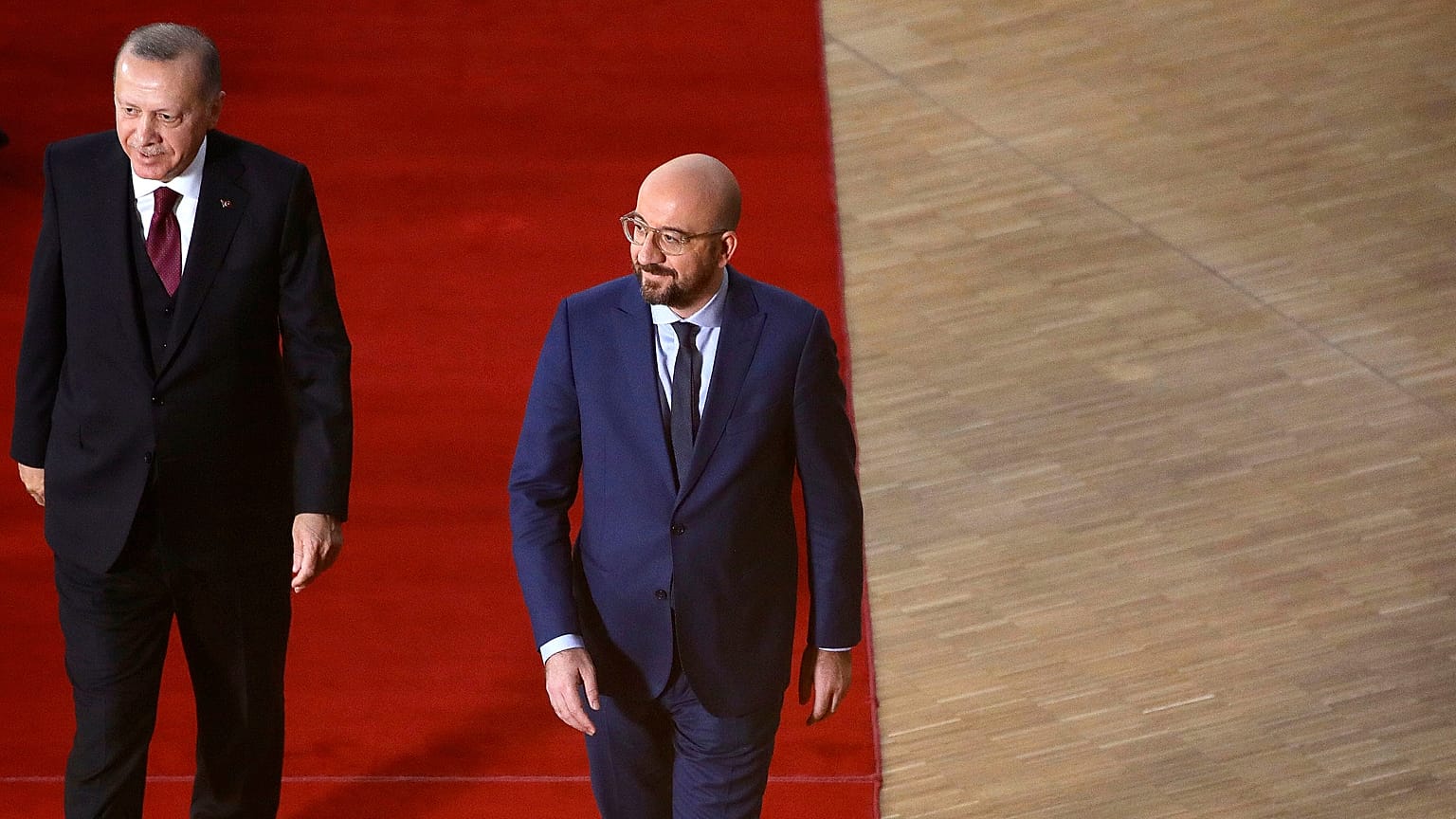 Türkiye Cumhurbaşkanı Recep Tayyip Erdoğan ile AB Konseyi Başkanı Charles Michel / Arşiv