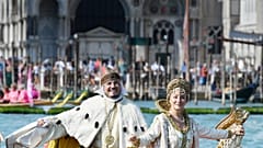 Teilnehmer der historischen Regatta "Regata Storica" in Venedig 