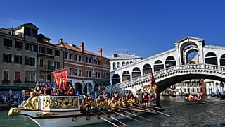 Rowers take part in the Regata Storica