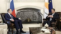 Rusya Dışişleri Bakanı Sergey Lavrov, Lefkoşa'da Güney Kıbrıs Cumhurbaşkanı Nikos Anastasiadis'le bir araya geldi