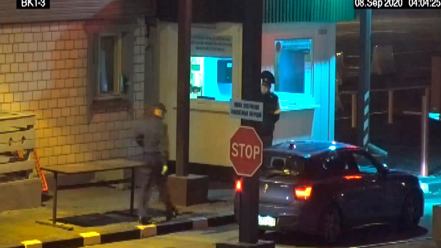 Belarus-Ukrayna sınırında güvenlik kamerası görüntüsü 