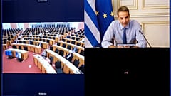 Ο πρωθυπουργός στην τηλεδιάσκεψη του προεδρείου του ΕΛΚ