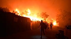 Brand im Lager Moria auf Lesbos
