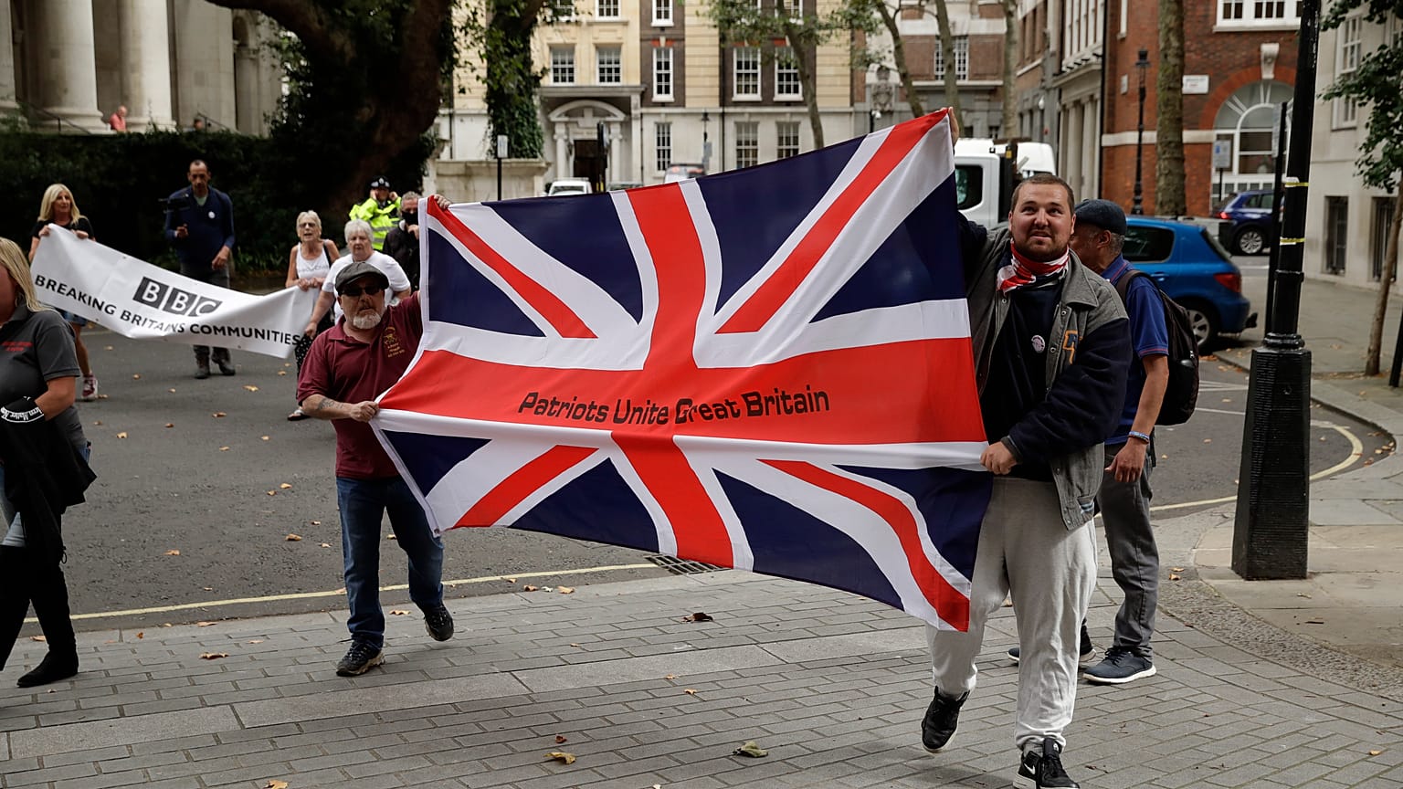 Supporters of Brexit demonstrate in London on Wednesday