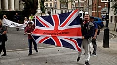 Supporters of Brexit demonstrate in London on Wednesday