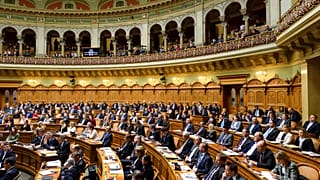 Mitglieder des Nationalrats im Parlamentsgebäude in Bern, 11. Dezember 2019