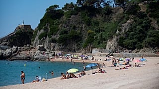 A  praia de Lloret del Mar teve este ano menos afluência devido à pandemia