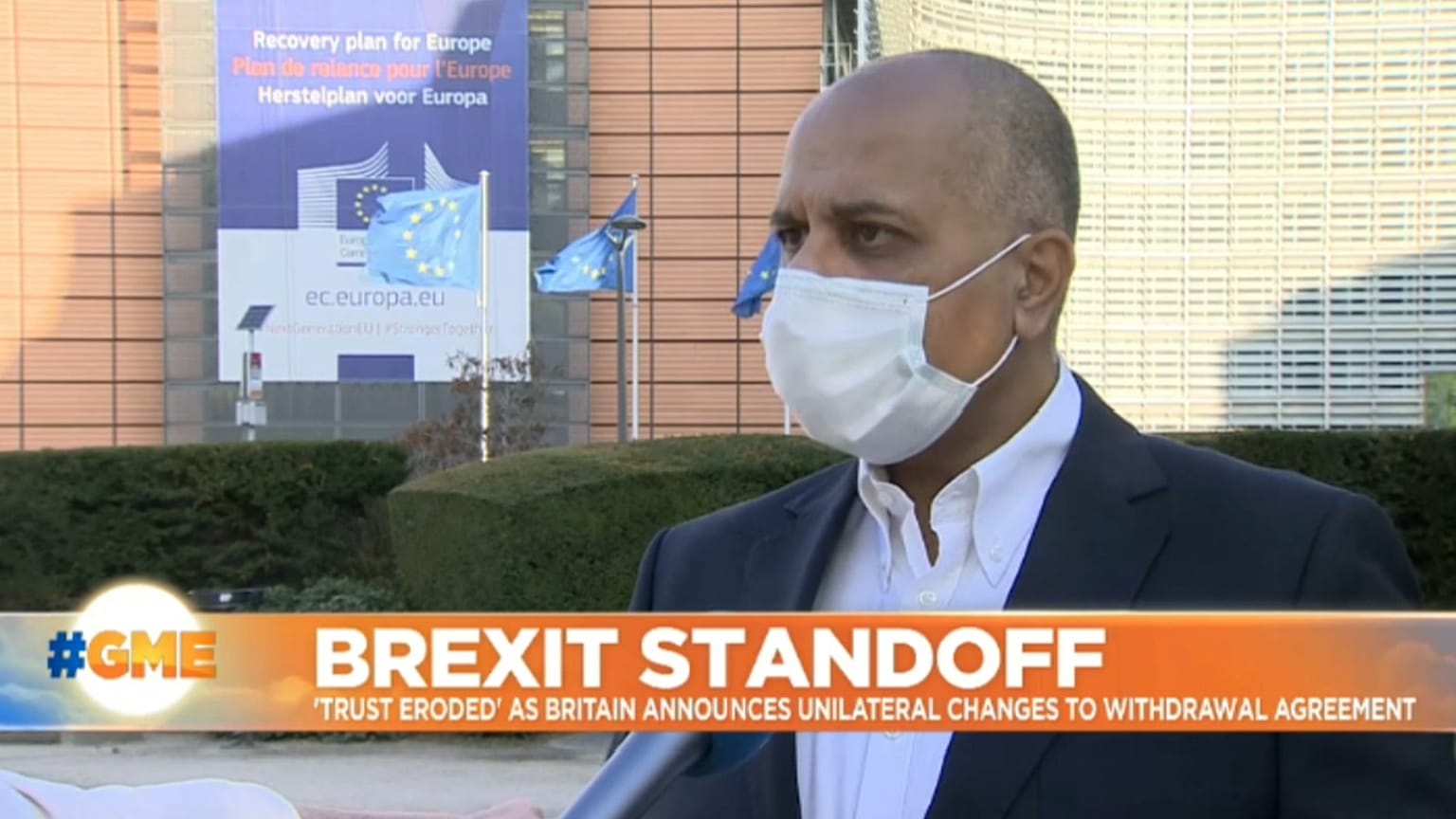 Sajjad Karim speaking to Euronews journalist Shona Murray in Brussels on September 10, 2020 Euronews