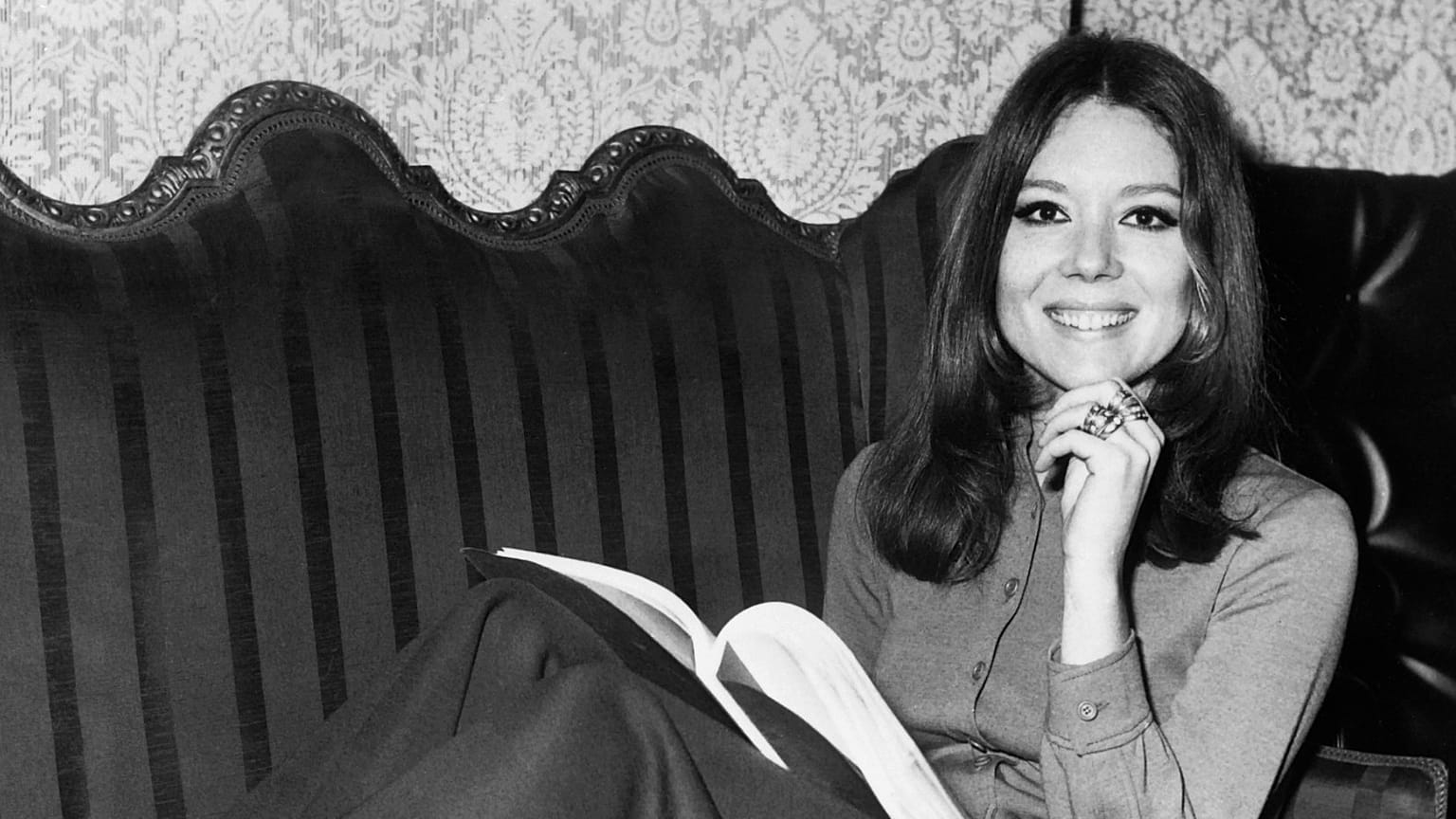 Diana Rigg, alias "Bottes de cuir", le 29 janvier 1970 