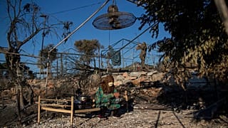 Nach dem Brand im Lager Moria