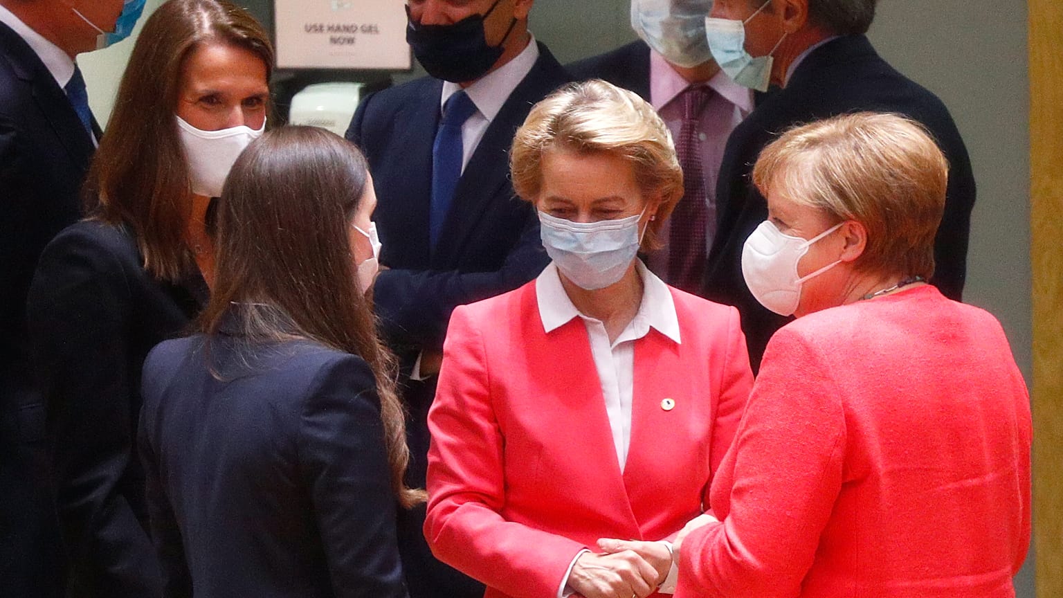 Angela Merkel und Ursula von der Leyen beim EU-Gipfel in Brüssel am 17.Juli 2020