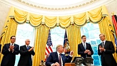 Trump und Vertraute im Weißen Haus