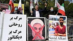Protest in London nach der Hinrichtung von Navid Afkari in Iran