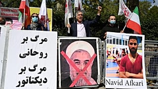 Protest in London nach der Hinrichtung von Navid Afkari in Iran