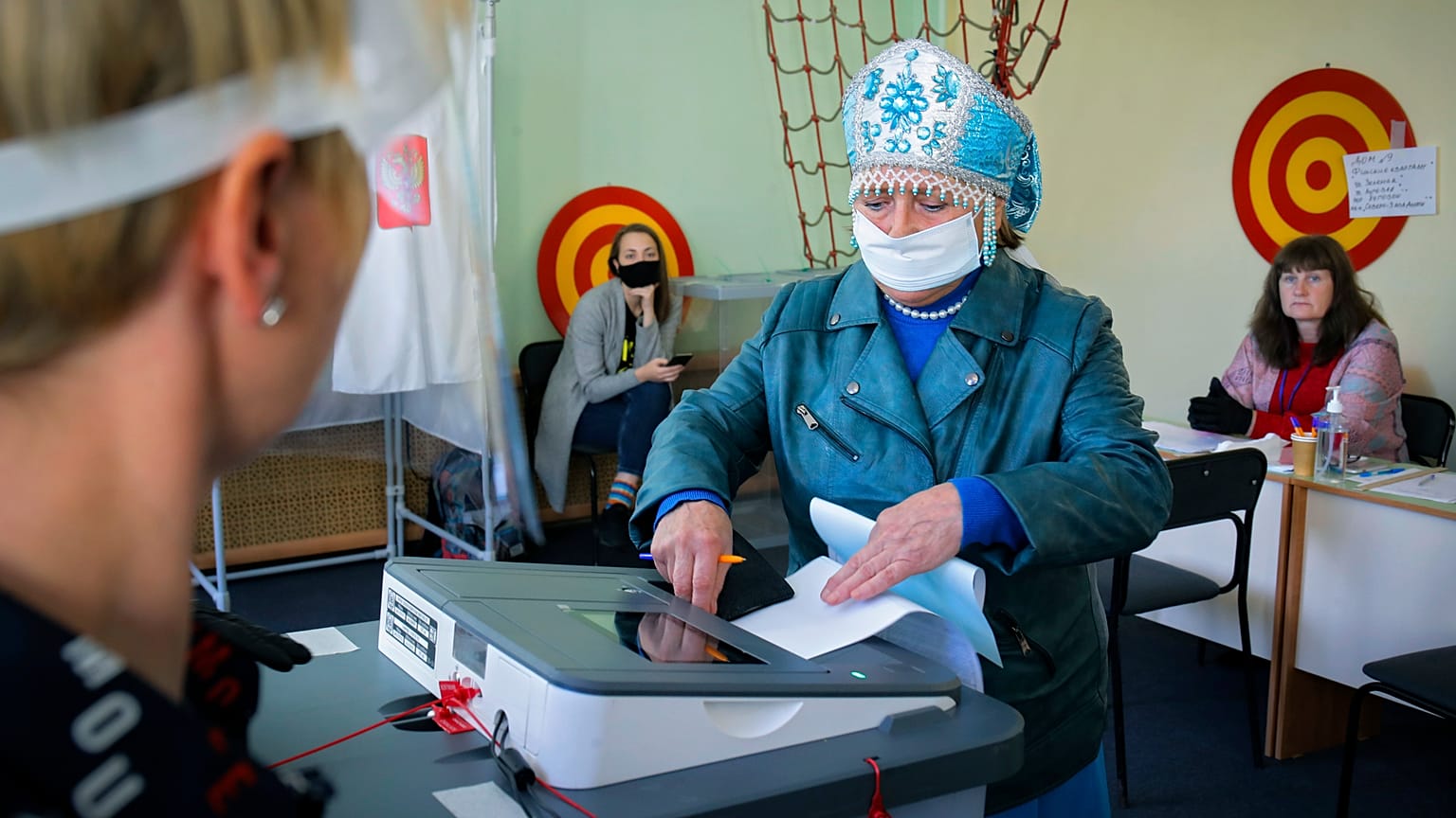 Избирательный участок в Ленинградской области. 