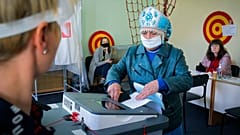 Избирательный участок в Ленинградской области. 