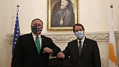 ABD Dışişleri Bakanı Mike Pompeo, Kıbrıs ziyareti kapsamında Pompeo, Rum Lider Nikos Anastasiadis ile görüştü