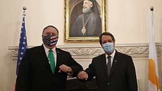 ABD Dışişleri Bakanı Mike Pompeo, Kıbrıs ziyareti kapsamında Pompeo, Rum Lider Nikos Anastasiadis ile görüştü