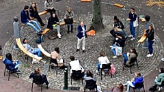 A lezione dal prof. Edward Nieuwenhuis della Roosevelt College University nel centro di Middelburg