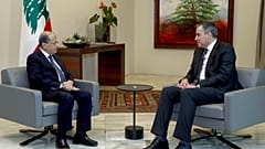 من لقاء جمع الرئيس ميشال عون ورئيس الوزراء المكلف مصطفى أديب
