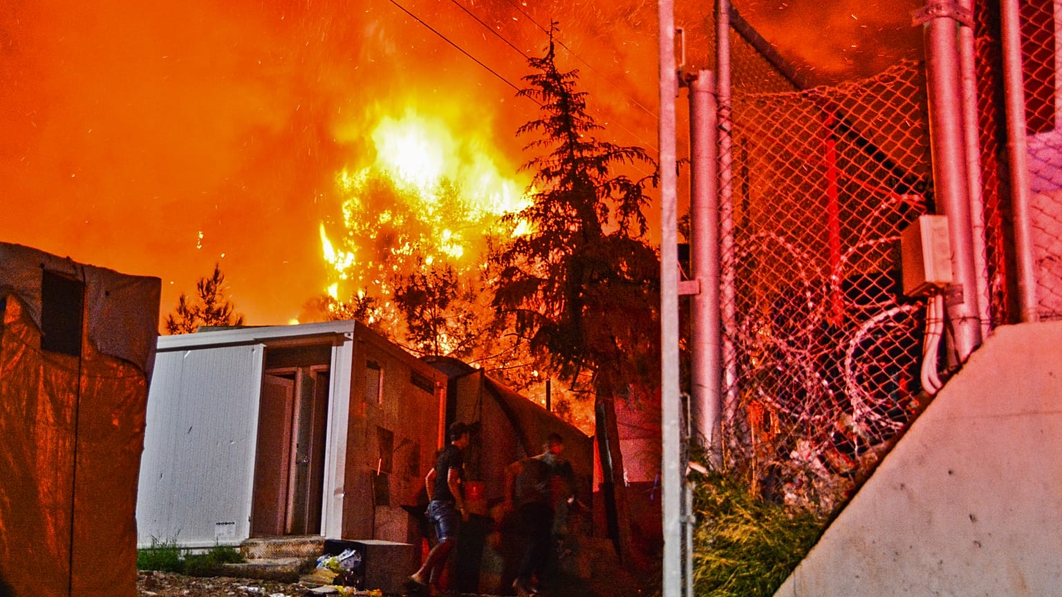 Φωτιά στο ΚΥΤ της Σάμου - φωτο αρχείου Οκτώβριος 2019